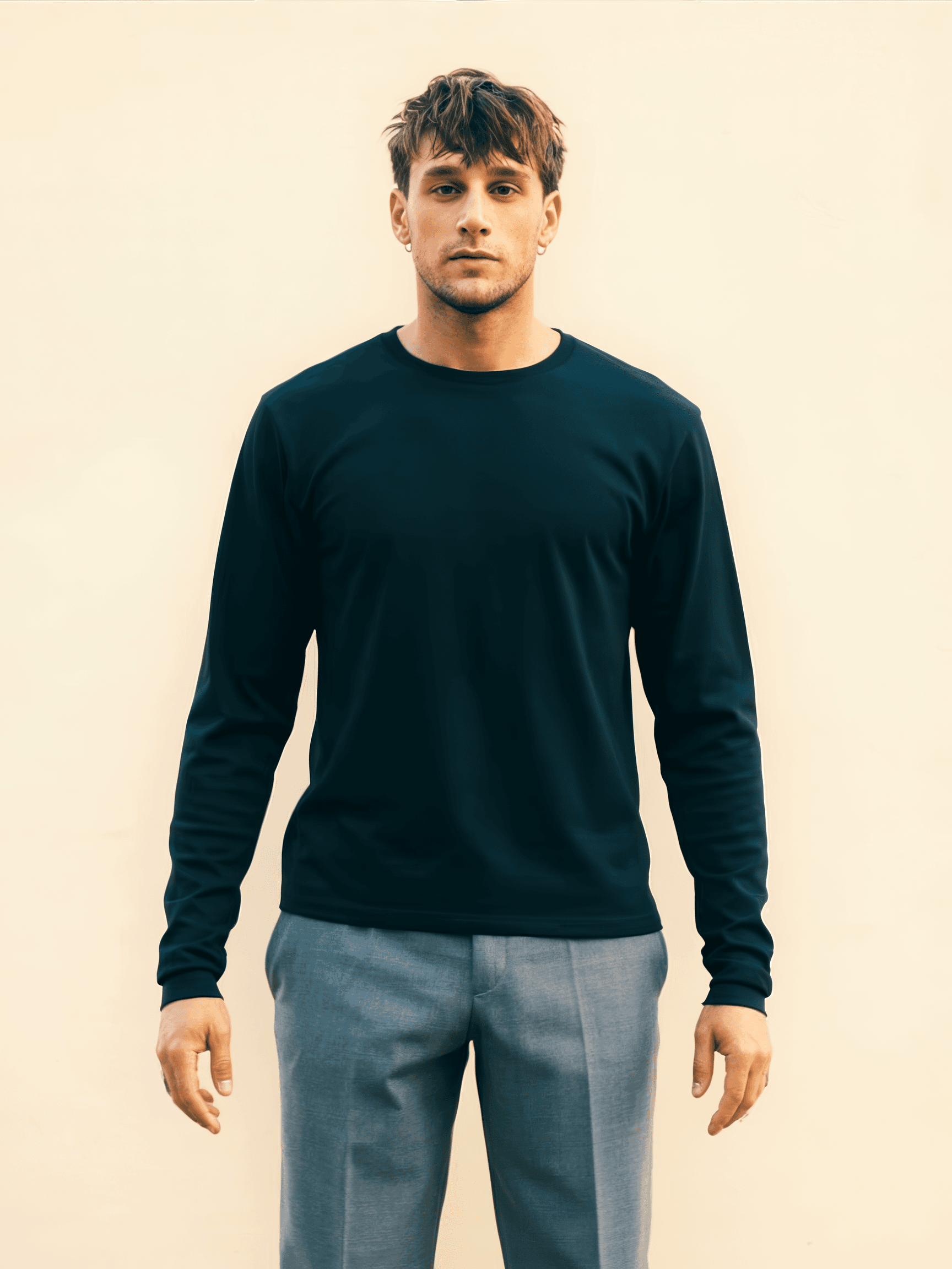 Long Sleeve Tee, Deep Black