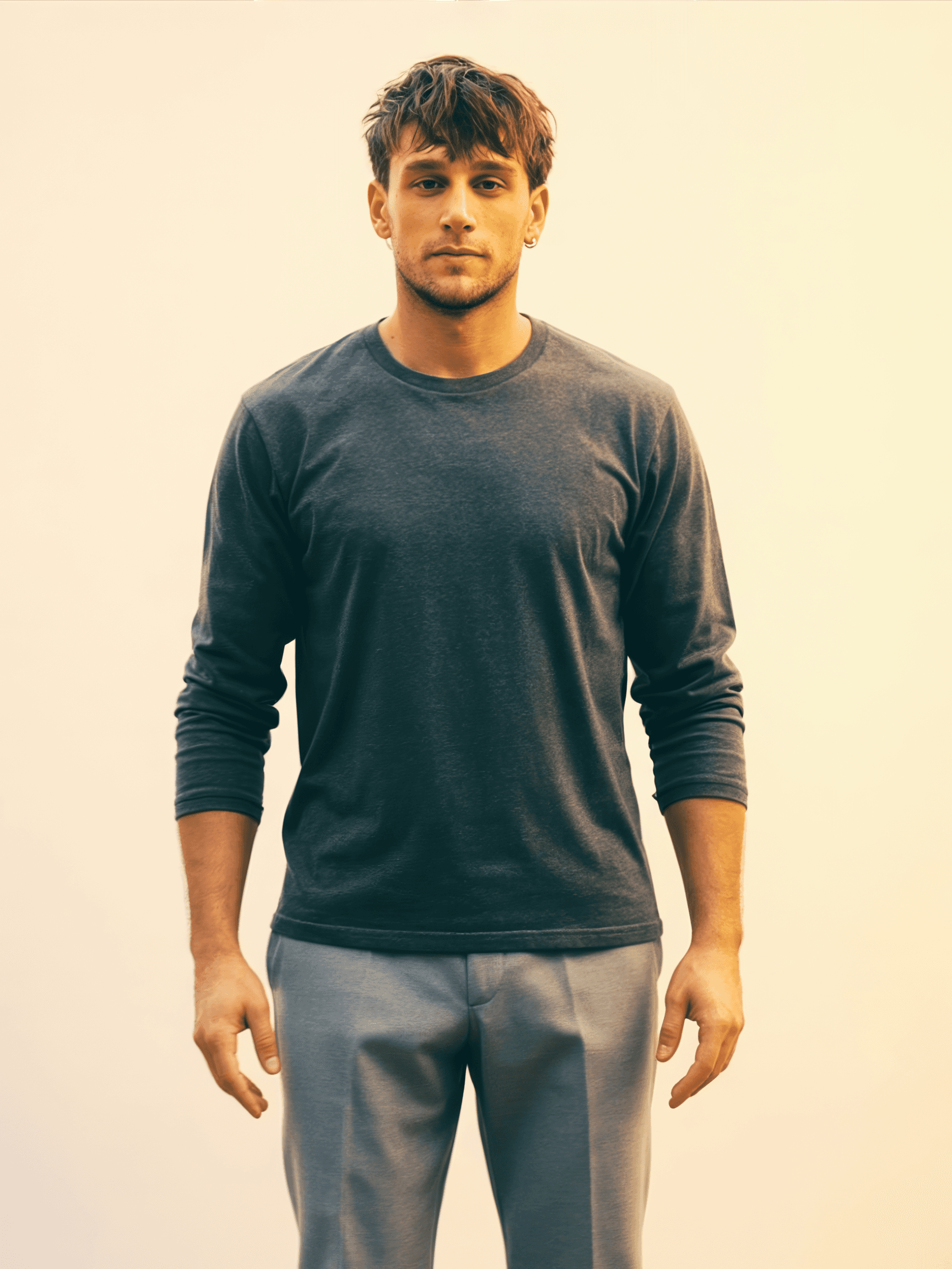 Long Sleeve Tee, Washed Charcoal